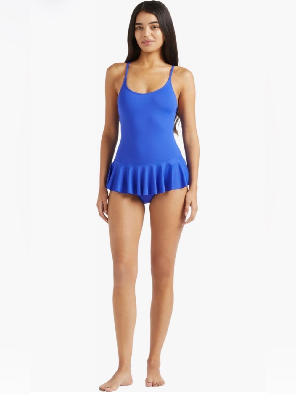 🔥 $300 Vilebrequin Women’s Solid One Piece Swimsuit Sz S Marrakech Blue 🔥